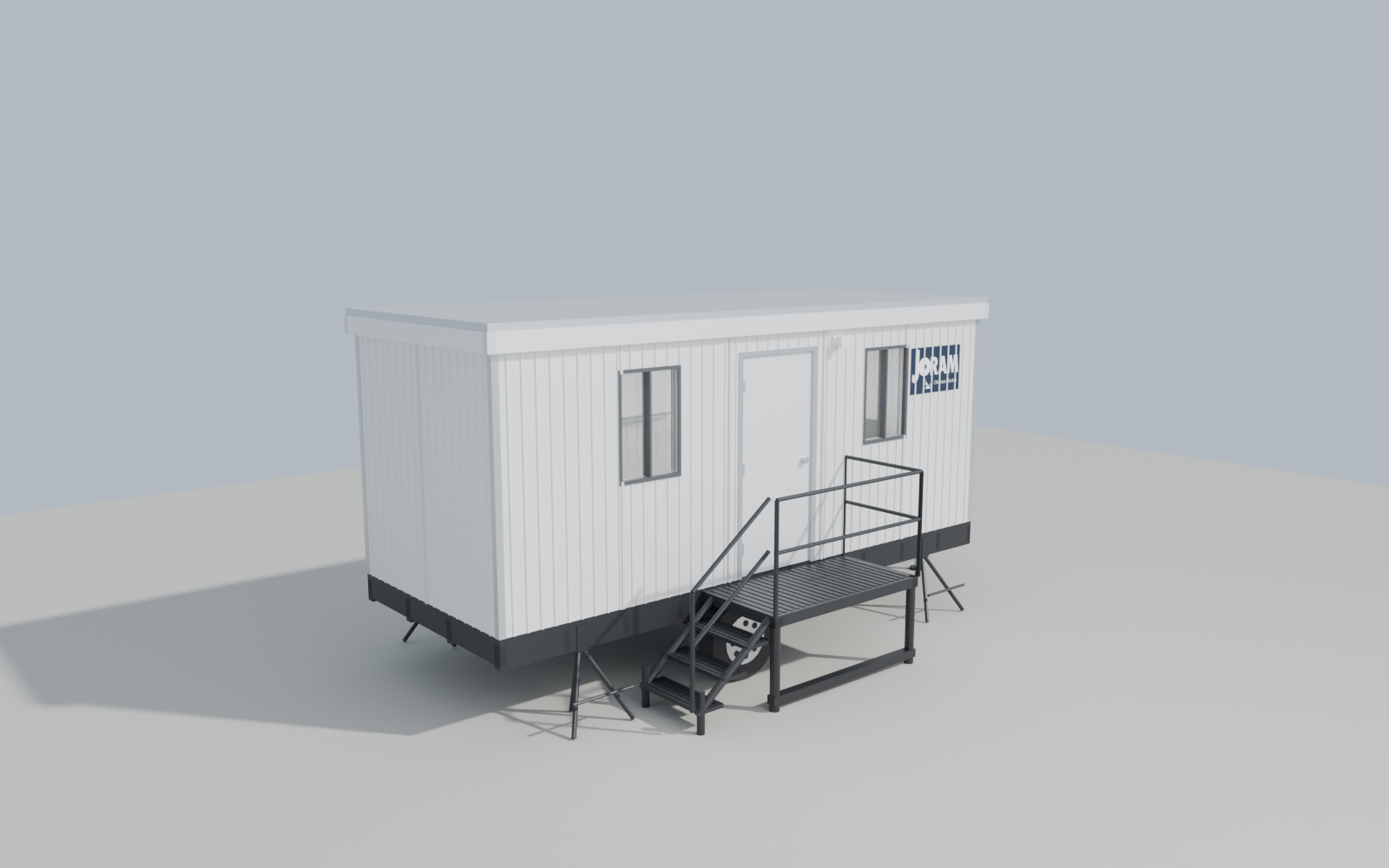 Modelo 3D interactivo de la oficina móvil JORAM 8x24